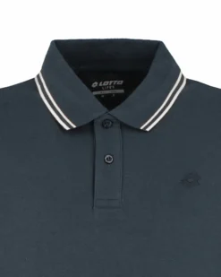 LOTTO - POLO MEZZA MANICA UOMO BLU CON RIGHINO BIANCO CLASSICA - 219238/BXM