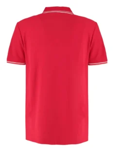 LOTTO - POLO MEZZA MANICA UOMO ROSSA CON RIGHINO BIANCO CLASSICA  - 219238/D6T