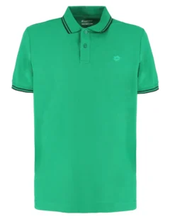 LOTTO - POLO MEZZA MANICA UOMO VERDE CHIARO CON RIGHINO NERO CLASSICA - 219238/5PH
