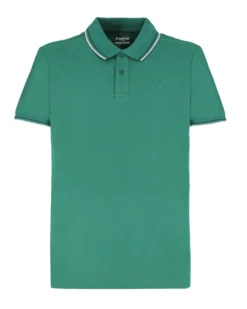 LOTTO - POLO MEZZA MANICA UOMO VERDE CON RIGHINO BIANCO E BLU CLASSICA - 219238/1SU