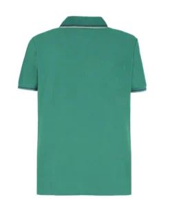 LOTTO - POLO MEZZA MANICA UOMO VERDE CON RIGHINO BIANCO E BLU CLASSICA  - 219238/1SU