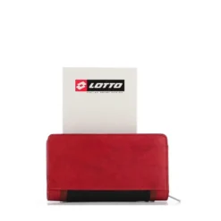 LOTTO - Portafoglio in VERA PELLE con scomparto porta carte di credito e inserto a contrasto