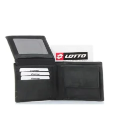 LOTTO - Portafoglio in VERA PELLE con doppio scomparto banconote e tasca portaspicci
