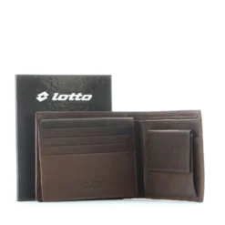LOTTO - Portafoglio in VERA PELLE con porta carte di credito e doppio scomparto banconote