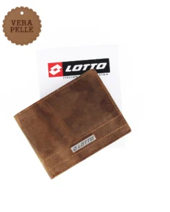 LOTTO - Portafoglio uomo marrone in VERA PELLE