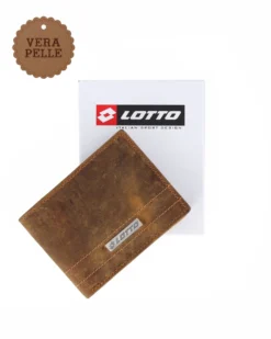 LOTTO - Portafoglio uomo marrone in VERA PELLE