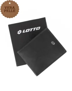 LOTTO - Portafoglio uomo nero in VERA PELLE