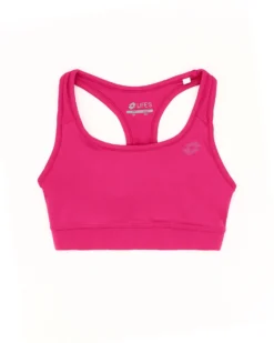 LOTTO - Top sportivo fuchsia a supporto medio in tessuto elasticizzato
