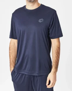 LOTTO - T SHIRT SPORTIVA MEZZA MANICA IN TESSUTO TRASPIRANTE  BLU SCURO  DA UOMO,  218935/1CI