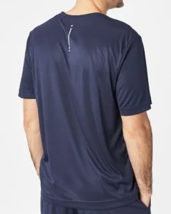 LOTTO - T SHIRT SPORTIVA MEZZA MANICA IN TESSUTO TRASPIRANTE  BLU SCURO  DA UOMO,  218935/1CI