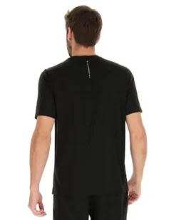 LOTTO - T SHIRT SPORTIVA MEZZA MANICA IN TESSUTO TRASPIRANTE  NERA DA UOMO, 218935/1CL