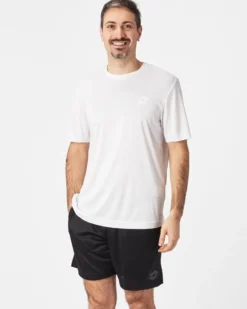 LOTTO - T SHIRT SPORTIVA MEZZA MANICA IN TESSUTO TRASPIRANTE  BIANCA  DA UOMO, 218935/0F1