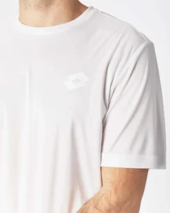 LOTTO - T SHIRT SPORTIVA MEZZA MANICA IN TESSUTO TRASPIRANTE  BIANCA  DA UOMO, 218935/0F1