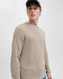 MAGLIA ML EDOVER KNIT CREW MOONBEAM