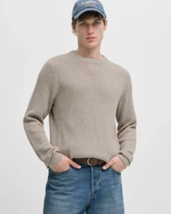 MAGLIA ML EDOVER KNIT CREW MOONBEAM
