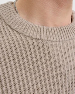 MAGLIA ML EDOVER KNIT CREW MOONBEAM