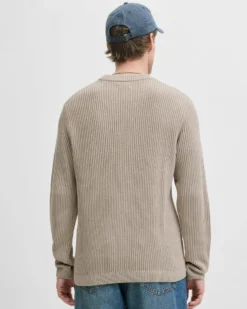 MAGLIA ML EDOVER KNIT CREW MOONBEAM