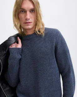 MAGLIA ML EDOVER KNIT CREW SKY CAPTAIN