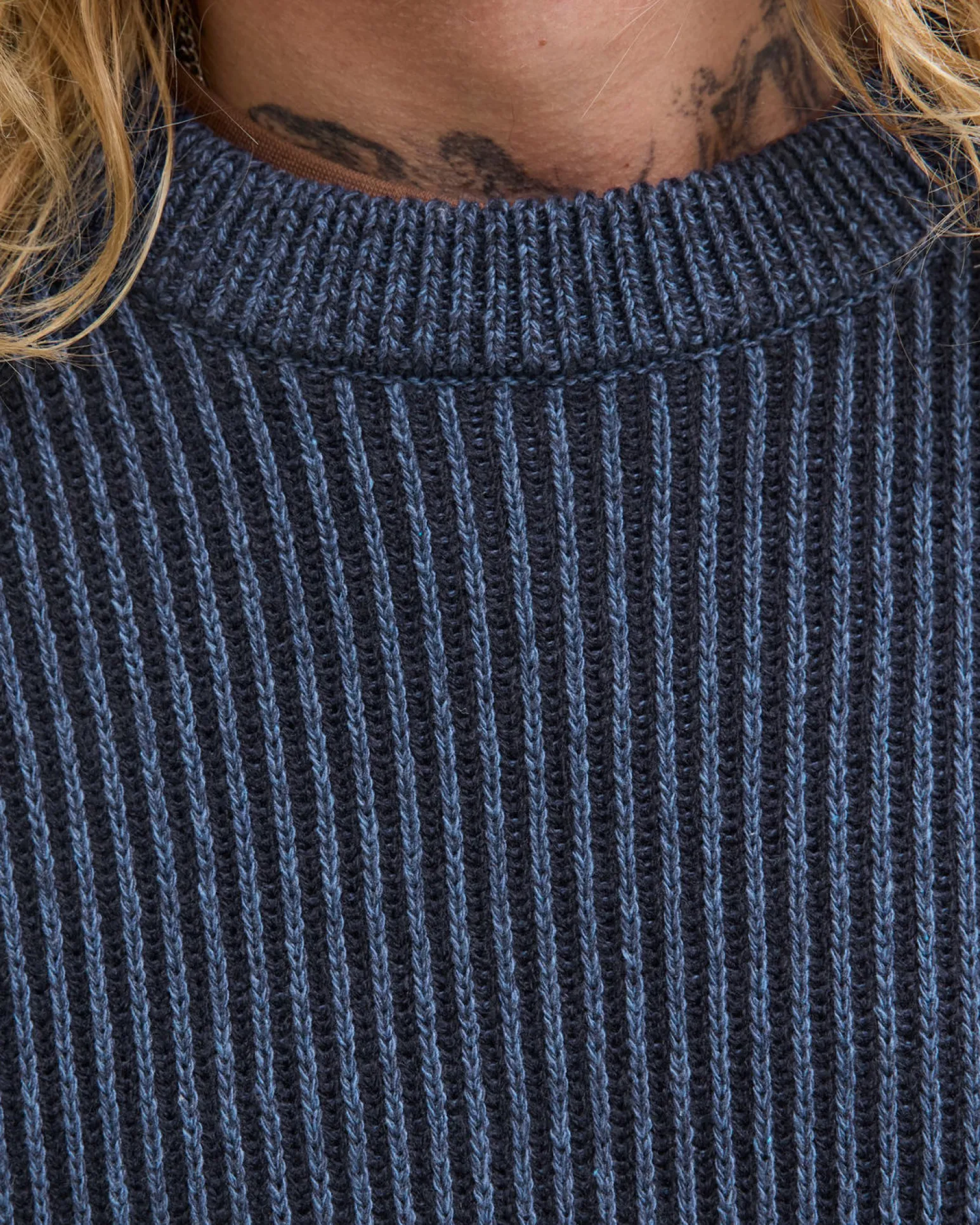 MAGLIA ML EDOVER KNIT CREW SKY CAPTAIN