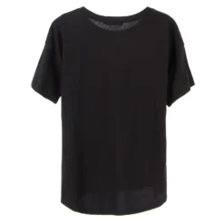 MIF - Maxi tshirt a manica corta nera e gialla in cotone