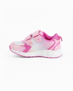 MINNIE - Sneakers rosa da bambina con luci e strappi