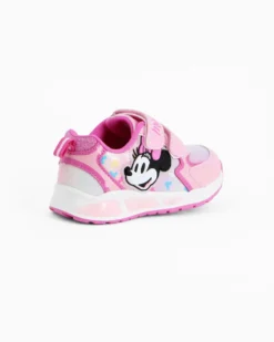 MINNIE  - Sneakers rosa da bambina con luci e strappi