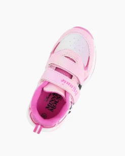 MINNIE  - Sneakers rosa da bambina con luci e strappi