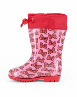 MINNIE - Stivaletto da pioggia rosa da bimba con coulisse