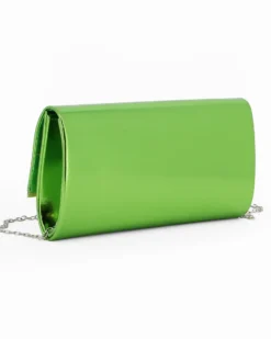 MISS GLOBO -Bustina verde specchio con inserto strass