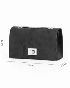 MISS GLOBO - Pochette camel scamosciata con patta e chiusura a girello