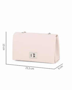 MISS GLOBO - Pochette con patta tortora e chiusura a girello