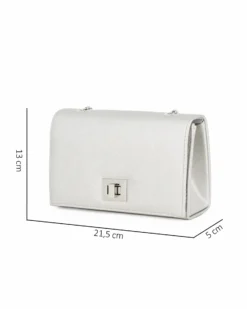 MISS GLOBO - Pochette con patta argento e chiusura a girello
