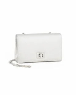 MISS GLOBO - Pochette con patta argento e chiusura a girello
