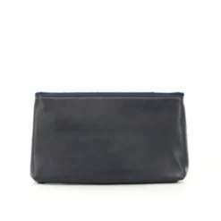 MISS GLOBO- Pochette multimateriale con bordo metallico su patta