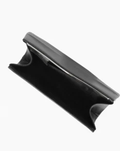 MISS GLOBO - Pochette nera con patta dettaglio argemto