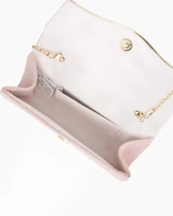 MISS GLOBO - Pochette nude con patta dettaglio oro