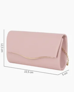 MISS GLOBO - Pochette nude con patta dettaglio oro