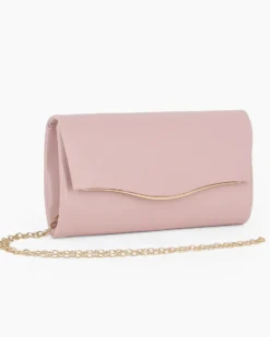 MISS GLOBO - Pochette nude con patta dettaglio oro