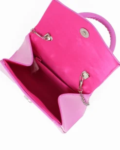 MISS GLOBO - Pochette un manico fuxia in vernice con patta