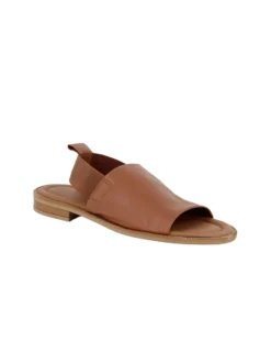 MISS GLOBO - Sandalo camel in VERA PELLE