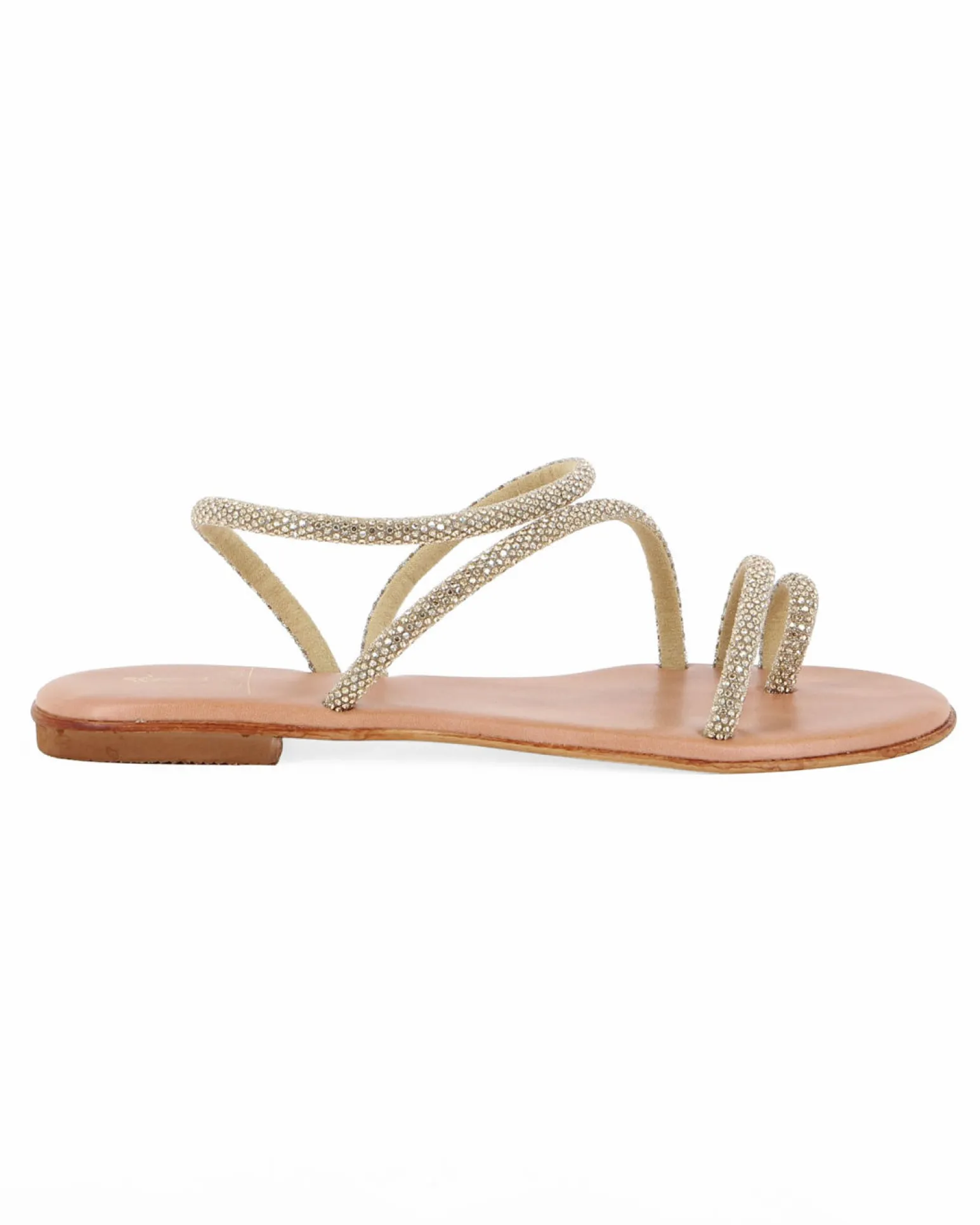 MISS GLOBO - Sandalo infradito oro con strass
