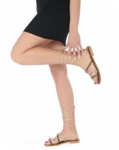 MISS GLOBO - Sandalo leopardato alla schiava, MADE IN ITALY