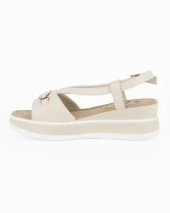 MISS GLOBO - Sandalo platform beige con morsetto