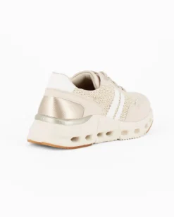 MISS GLOBO - Sneakers beige con lacci