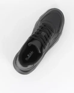 MISS GLOBO - Sneakers nera con lacci e fondo alto