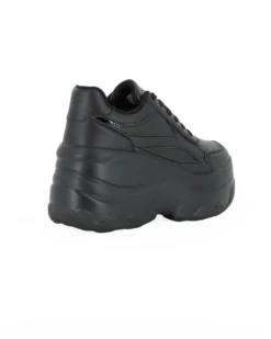 MISS GLOBO - Sneakers nera con lacci e fondo alto