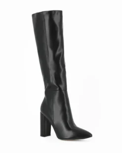 MISS GLOBO - Stivale nero a punta con zip laterale, tacco 9,5CM