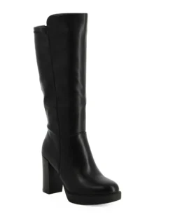 MISS GLOBO - Stivale nero con zip laterale, tacco 10CM