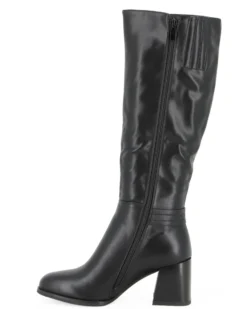 MISS GLOBO - Stivale nero con zip laterale, tacco 7CM
