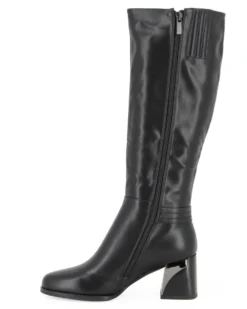 MISS GLOBO - Stivale nero con zip laterale, tacco 6,5CM